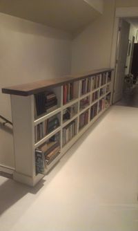 Elephant Buffet: How To Keep From Falling Down A Staircase~ Bookcase vs. Stair Rail