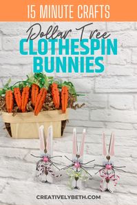 Dollar Tree Clothespin Bunnies the Cutest 15 Minute Craft -