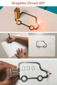 Graphite Circuit DIY. Can you complete an LED circuit using a graphite pencil? Learn about the conductive properties of graphite and draw your own design to see it light up! This is a super quick and easy science experiment that is entertaining for both kids and adults alike.