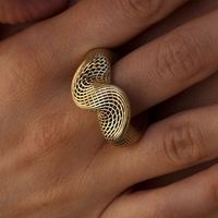 Top Twisted Ring Mobius Gold Ring 14k Gold by HellaGanorJewelry