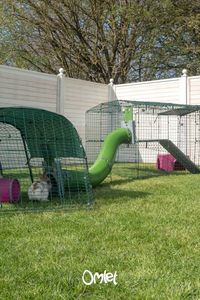 Give your rabbit space to play with Omlet play pens, runs and platforms, easily attached to your rabbit hutch with the Zippi Tunnel System!