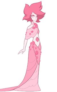 Rosy Pink Diamond in a dress