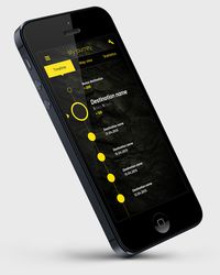 Nice simple design with bold graphics. Interesting example of a vertical timeline that highlights where you are at and differentiates between where you have been (with a score) and where you haven't been (no score)