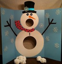 Snowman Game...I made this for my daycare children for a Christmas game. I spent very little money on it and the kids had fun!! (Mine didn