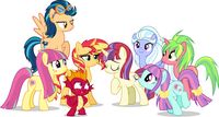 AU Mane 7 and Moondancer by xebck on DeviantArt