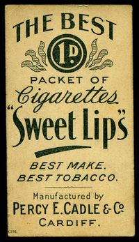 Cigarette Card Back - Cadle's "Sweet Lips" | Flickr - Photo Sharing!