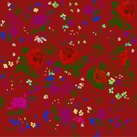 Velvet Flowers in Red from Brett Design #red #pink #floral #pattern #wallcoverings #fabric #interiordesign #designinspiration #thetextilefiles #clothandkindinteriordesign #brettdesign