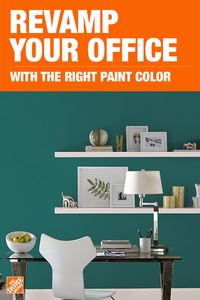 Get inspired by a new office look with BEHR paint from The Home Depot. Giving your office a new paint color can transform its look and feel and send you on your way to productivity. Click to shop Beta Fish and more paint colors at The Home Depot.