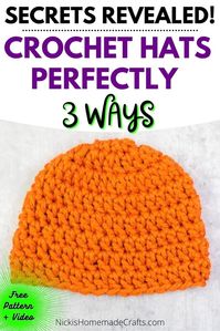 How to always crochet the perfect beanie and hat no matter which head size using this detailed crochet beginner tutorial for amazing crochet project ideas for the Fall and Winter.