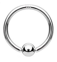 14kt White Gold Fixed Ball Captive Bead Ring, Size 18G (3/8" - 10mm) ($65.00) • Solid 18kt white gold. 18 gauge (1mm). 2mm ball. Sold individually (1 piece). | urbanbodyjewelry.com