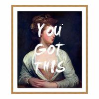 You Got This by Lara Fowler in Gold Framed Paper, Medium Art Print For Sale