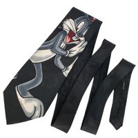 Vtg Looney Tunes Mania Bugs Bunny Men's 1995 Tie Black Polyester Necktie 150 cms | eBay