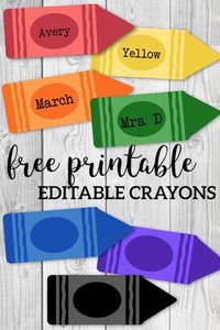Free Printable Back to School Banner Crayons. Crayons for bulletin board decorations, crayon banner classroom decor or classroom door crayon theme. #papertraildesign #backtoschool #classroom #classroomdecor