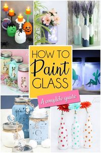 A complete guide for successfully painting on glass. Whether you are brushing on your design, stenciling, or spraying, these tips will help! #painting #paintingtips #paintingonglass #homedecor #stenciling #craftsbyamanda