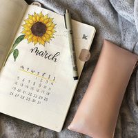 sunflower bullet journal layout