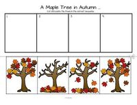 ***FREE*** A sequencing activity and discussion starter featuring a maple tree in fall/autumn. I have included a color copy, a b/w copy, and a coloring page, where leaves can be colored separately in various Fall colors. Other Fall items can also be added to the picture.