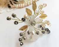 Bridal Hair Pins Wedding Hair Pins Silver Hair by FlowerRainbow