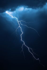 Lightning with dramatic cloudscape - Lightning with dramatic clouds (composite artwork). Photography by Johan Swanepoel