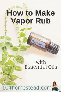 This vapor rub goes together quickly and easily. It has a beeswax and cocoa butter base and utilizes the power of eucalyptus, lavender, peppermint, rosemary, and tea tree essential oil. If making herbal remedies is new to you, this is a great starter salve.