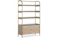 Cane Gold Bookcase