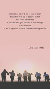 Love Maze (BTS) lyrics wallpaper