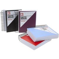 600page Fat Note Book W spiral Bound 70gsm Shrink Wrapped - Angel Wholesale