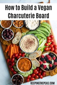 From winter terraces to summer rooftops, a vegan charcuterie board is an ultimate appetizer for any gathering. It's an impressive spread that's dairy-free, and meat-free, making it suitable for everyone gathered around the table.