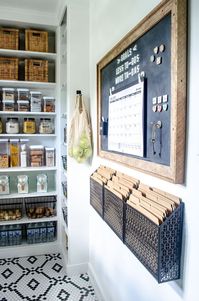 The kitchen is the heart of the home. And as we all know, it can also be the hardest room to keep organized. Between food, cookware, dishes and other miscellaneous items, the kitchen can quickly become cluttered, especially in homes with busy families. One solution to the dreaded kitchen mess is a walk-in pantry. If your home has enough space, a walk-in pantry can make a huge difference in the functionality and cleanliness of your kitchen space. #PantryDesign #PantryIdeas #DIYPantry