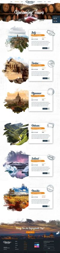 I like the layout of this webpage and also the shapes used to crop the images.