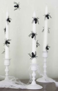 DIY Spooky Spider Candlesticks from The Alison Show