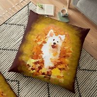 "Beautiful Schnoodle Dog Watercolor Portrait - Amazing Dog Art Painting" Floor Pillow for Sale by petpuppymania | Redbubble
