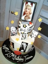 Marilyn Monroe Cake This is a little too much for a cake, but it's a cute idea maybe for something else