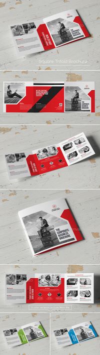 Square Trifold Brochure — Photoshop PSD #corporate trifold brochure #fresh • Available here → https://graphicriver.net/item/square-trifold-brochure/19378966?ref=pxcr