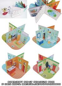 Ninjatoes' papercraft weblog: Papercraft pop-up dollhouse book!