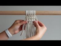 DIY Macrame Tutorial: Reverse Vertical Double Half Hitch Knot! - YouTube
