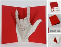 Pop up cards with asl (sign language) that is so cool! Deaf pride!