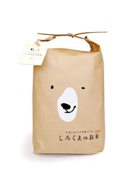 Shirokuma Rice Packaging by Ryuta Ishikawa. I would buy this brand of rice just for the packaging! via: Spoon & Tamago
