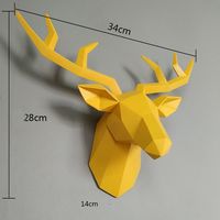 Product Description Deer head statue size: 34x28x14 cmDeer head statue coat hanger size: 17x16.5 cm, as same as picturesMaterial: ResinPackage weight: 0.88 kgCoat hanger package weight: 0.25 kgInstallation: hang it on the wall, with the nail and hookFunction: home / office ,living room wall decoration and bedroom decor