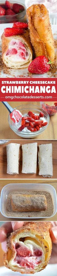 Need delicious and easy breakfast or easy dessert recipe - check why this U.S Southern chimichanga recipe with strawberry filling is best choice for you.