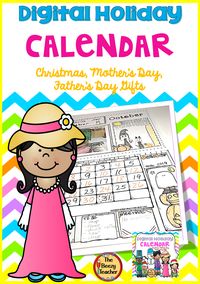 This easy to make digital holiday calendar is a great way to make holidays and special classroom/school days stand out. The calendar makes a lovely gift that everyone appreciates. One of my favorite holiday gift projects to create for our parents is a yearly calendar. I decided to make it in a digital format this past year and it was so much easier! It makes the perfect gift for Christmas, Mother's Day, Dad’s Day, or simply an end of the year gift to give to the kids. #holiday #calendar