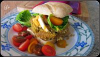 Keskonmangemaman?: Battle Food#31 Petites graines pour grands gourmands : burgers de pois chiches et de millet