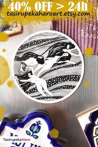 Sangre de Pez Gustav Klimt imán nevera, ilustración mujeres sirenas, decoración arte, Pintura famosa, serpientes de agua, Envío Gratis #blackfriday #gustavklimt #fridgemagnets #etsyshop #etsyfinds #discount #40off #artmagnets #magnet || instagram: @tasirupeka_haro