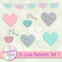 Free In Love Design Elements to match the In Love digital papers, other design elements and alphas. Use them in your digital scrapbooking, digital planners, newsletters and other digital crafts. Print them off for your paper crafts #designelements #digiscrap #digitalscrapbooking #digitalplanner #love #valentine #heart