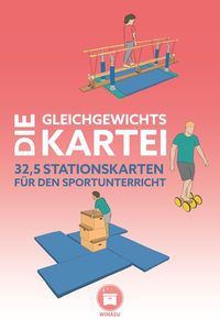 33 Stations- bzw. Aufbaukarten sollen helfen abwechslungsreiche Bewegungslandschaften zum Balancieren zu schaffen. Ein Begleittext gibt einen ausführlichen Überblick über das Thema “Gleichgewicht”. #sportunterricht #turnhalle #turngeräte #gleichgewicht #balance #schulsport