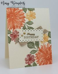 Stampin’ Up! Delicate Dahlias Fall Birthday Card – Stamp With Amy K