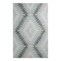 Tonal Sage Green Diamond Kilim Indoor Outdoor Rug | World Market