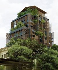 Year opened: 2022. Architecture: Jean Nouvel. Rosewood São Paulo is set in an historic 1904 building that was formerly a maternity hospital in the center of Cidade Matarazzo, a complex of elegant, preserved buildings and a new extension clad in a vertical park. The hotel features 151 guestrooms and 122 owners' suites designed by Philippe Starck.