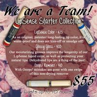 Lipsense starter collection www.senegence.com/janieaskew LipSense dependent distributor #202980 Join my FB group www.facebook.com/groups/KissMeAllDayCosmetics and order directly with me, I ship all over the US!