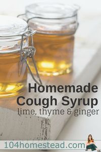 Was the elderberry syrup not potent enough to keep the colds at bay? Need a little something between doses of fire cider? Homemade cough syrup with the medicinal properties of lime, thyme, and ginger is probably just what you need. And don't forget about the honey. Honey for coughs is probably the original home remedy.