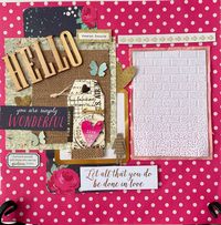 Love Scrapbooking layout 12x12 page | Etsy